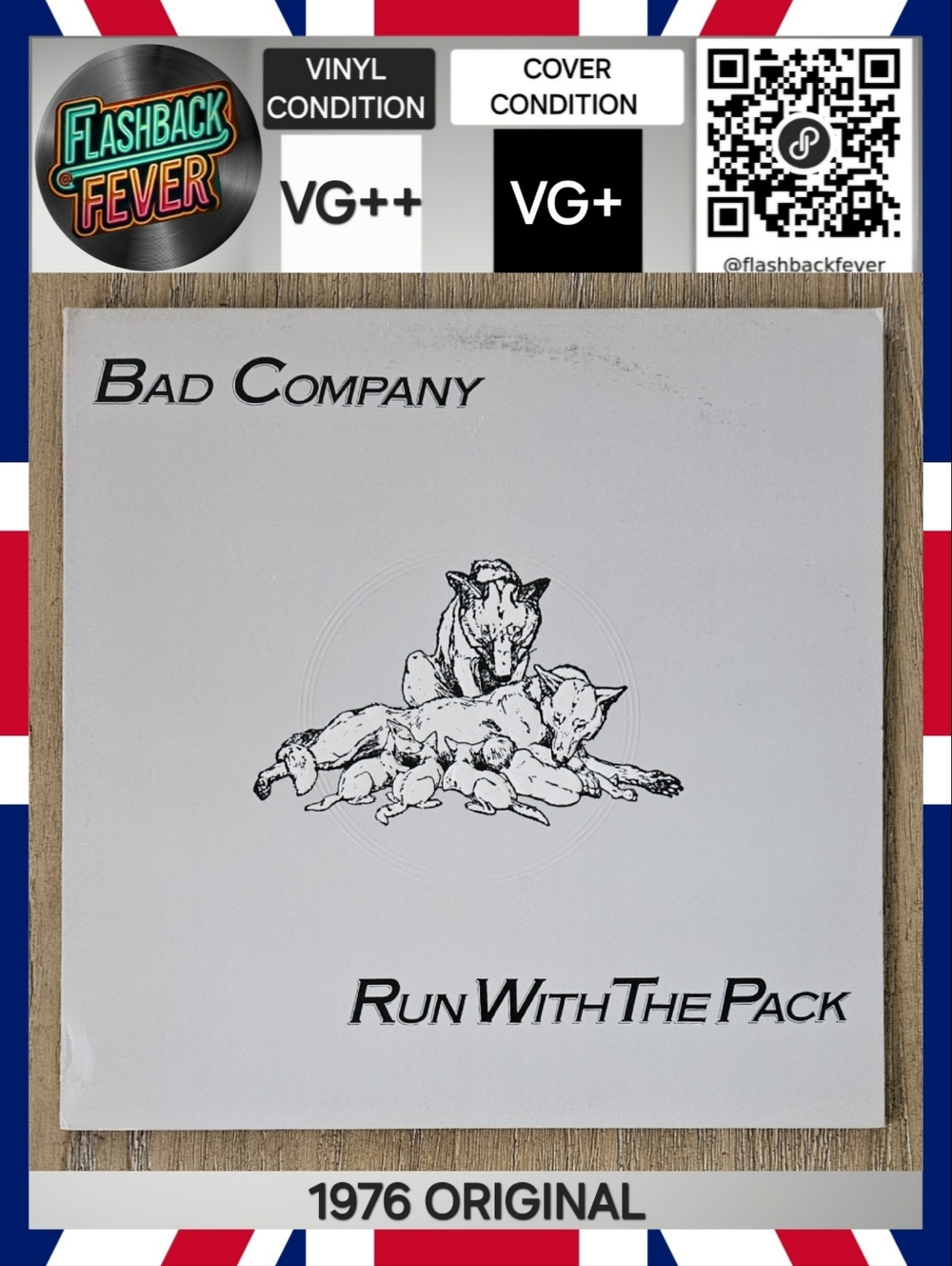 BAD COMPANY•Run With The Pack•1976 US (#SS 8415) Shelley Products Pressing